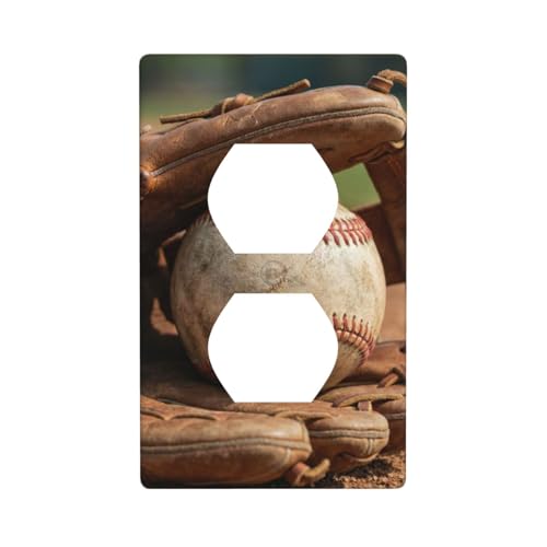 Plaque murale duplex gant de baseball finition soignée 11,4x7 cm