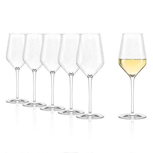 Stölzle Lausitz Weißweingläser Symphony 6er-Set 405 ml – Hochwertige Weingläser ideal für Weißwein – Eleganter Weißweinkelch aus Kristallglas – Spülmaschinen- & stoßfest, Made in Germany