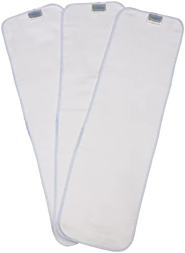 Leak Master Cotton Gauze Reusable Adult Diaper Inserts/Boosters - 3 Pack for Overnight Protection and Comfort - Reusable Cloth Diaper Pad Inserts - Size M/L - 9x28 inches