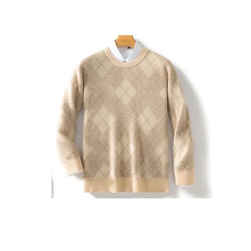 Men's 100 Percent Wool Knitted Soft Sweater Crew Neck Long Sleeve Pullover2