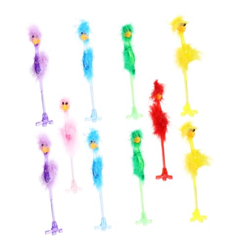 Stylos à bille autruche rigolos de 10 pièces pour écrire au bureau et à l'école