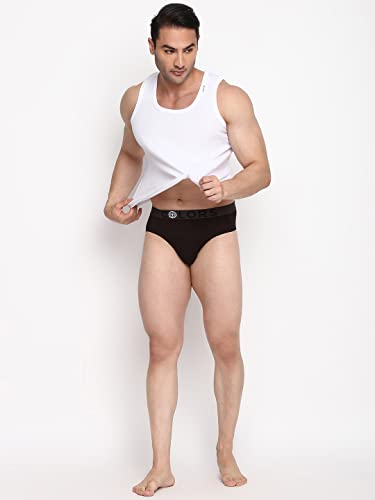 Image of Rupa Colors Modern Solid Brief for Men, Cotton Blend, Outer Elastic, Regular Fit, Pack of 1