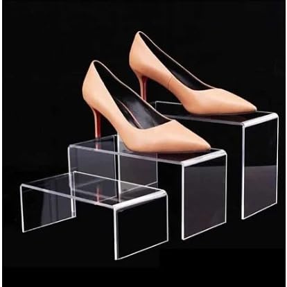 Plataforma Expositor Prateleira Decoração Vitrine Nicho Quarto Cozinha Banheiro Acrílico Prateleira Cubo Nicho Acrílico Vitrine 3 Peças Pequeno medio e grande Acrilico 3mm