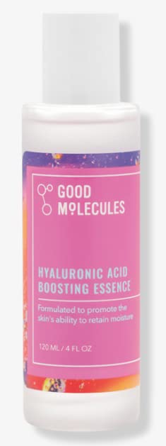 Good Molecules Esencia de aumento de ácido hialurónico de 4 onzas Fórmula a base de agua no pegajosa que absorbe rápidamente infunde la piel con