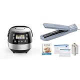 Drew&Cole CleverChef Intelligent Digital Multicooker 5L-860W- Chrome - Touch Control - Energy Efficient Delay Timer & Keep Warm Function - Simple & Effective Cooking - Power XL Duo Vacuum Nutrisealer