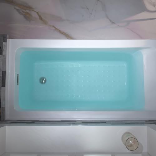 Image of WOODBRIDGE 60 inch Acrylic Rectangular Alcove Soaking Bathtub in White with Right Drain, Brushed Nickel pop-up Drain Included, LB666-R