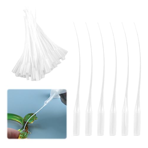 Lot de 50 micro pointes de colle en plastique - Extender de précision - Pour l'artisanat, les distributeurs de laboratoire, les micro-pointes de colle en plastique - Fine et précise – vue 6