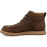 Twisted X Men's 6' CellStretch Wedge Sole Boot, Moc Toe with CellStretch, Brunette & Spice, 9.5 M