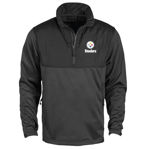 Image of Dunbrooke Pathfinder Teflon coated 1 /4 zip tech fleece with polyester shell and zippered pockets