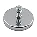 Master Magnetics Ceramic Round Base Magnet with Bolt and Nuts Pack - Heavy-Duty Strong Magnets - 35 lb Pull Each - Nickel-Plated - 2.04