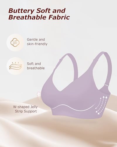 Image of Wireless Comfortable Seamless Soft Bras for Women Full Coverage Push Up Everyday No Show Bra