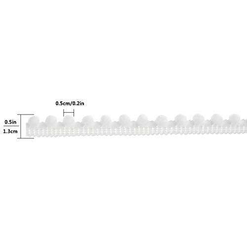 Erikord Mini Pom Pom Trim Ball Fringe - Ribbon Sewing Fringe Tassel Lace Accessory For Diy Crafts Home Decoration thumb #2