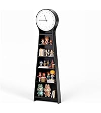 Amazon.com: Ryoko Space-Saving Floor Clock Bookcase, 5-Tier