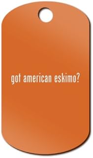 Mister Petlife Got American Eskimo Engraved Keychain/GI Tag 2 eskie Orange