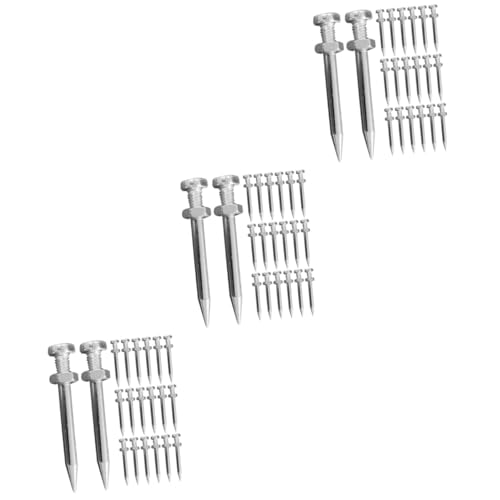 FUNOMOCYA 3sets -Resistant Metal Shoes Spikes Perfect for Lawn Aeration Soil Loosening 40pcs*3