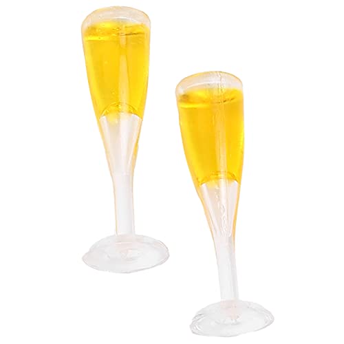 Liujaos Bouteilles de vin, flûtes à champagne, maison de poupées miniature pour décorer des environnements miniatures pour plantes en pot pour jardins...