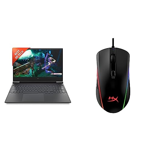Image of HP Victus Gaming AMD Ryzen 5-5600H Processor 16.1 inch(40.9 cm) FHD Gaming Laptop & HyperX Pulsefire Surge RGB Gaming Mouse