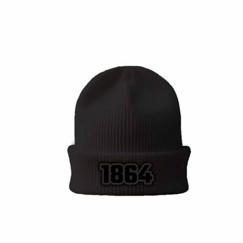 Beanie 1864 gris foncé avec revers pour affronter l'hiver avec style
