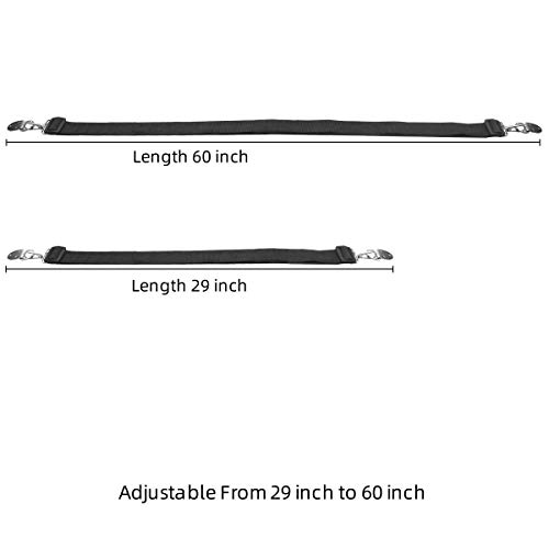 KUDES 7 Rod Vehicle Fishing Rod Rack Holder, 2 Pack Car Fishing Rod Holder Strap with Metal Buckle, Adjustable 29 to 60 inch for Truck SUV, Wagons, Van - Thumbnail 2