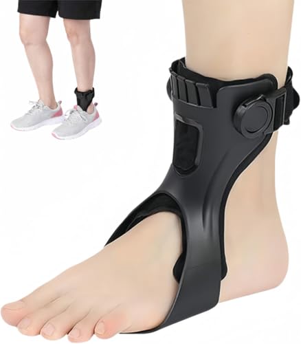 unhap Cedro Foot Drop Brace AFO Breathable Ankle Foot Orthosis Support for Walking Lightweight Foot Drop Brace for Men & Women (Left foot M)