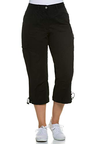 Ulla Popken Women's Plus Size Plus Size Jeans Culotte Mary Wide Leg Elastic Waist