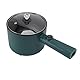 Hotpot Elektrotopf, Hot Pots 1,8 L, Elektrischer Nudeltopf, Elektrischer Hot Pot, Kochtopf mit Deckel, Multikocher mit Deckel, Langer Griff für Reisen, Wohnheim (EU Stecker 220 V 180 W)