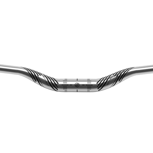 Image of FIFTY-FIFTY Mountain Bike Riser Handlebar, Aluminum Alloy MTB Handlebar, 31.8mm Diameter, 780mm Wide Bicycle Bar (Silver, 35mm Rise)