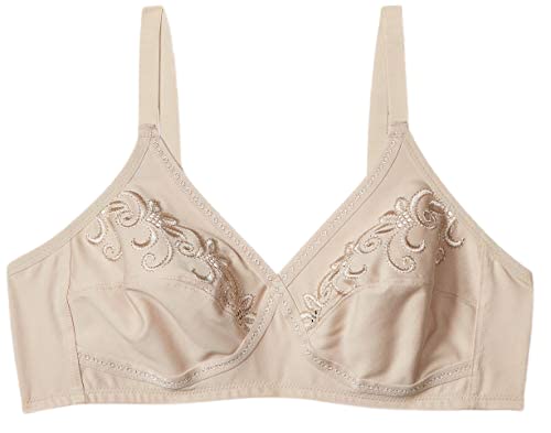 Image of Marks & Spencer Womens Cotton Blend Non Padded Non Wired Cross Over Embroidered Bra