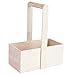 YARNOW Holz Korb Hochzeit Blumen Mädchen Korb Handheld Picknick Korb Rustikalen Pflanzer Box Schreibtisch Lagerung Organizer mit Griff für Picknicks Geschenke Gardenin