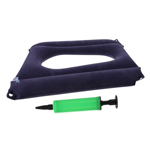WOFASHPURET Inflatable Seat Cushion Hollow Wheelchair Pad for Pressure Relief Soft Flocking Material Lightweight and Portable for Home Outdoor Use for Patients and Bedridden
