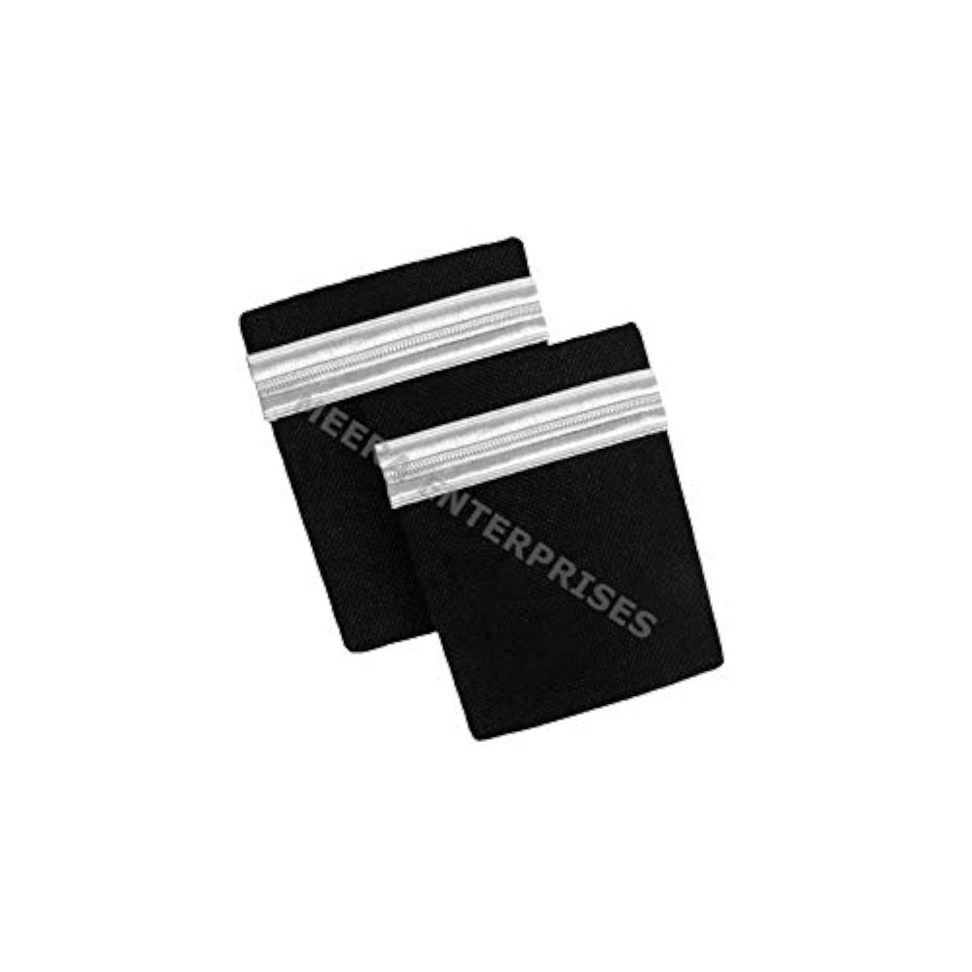 Men's Third Officer Epaulettes in Black & Silver