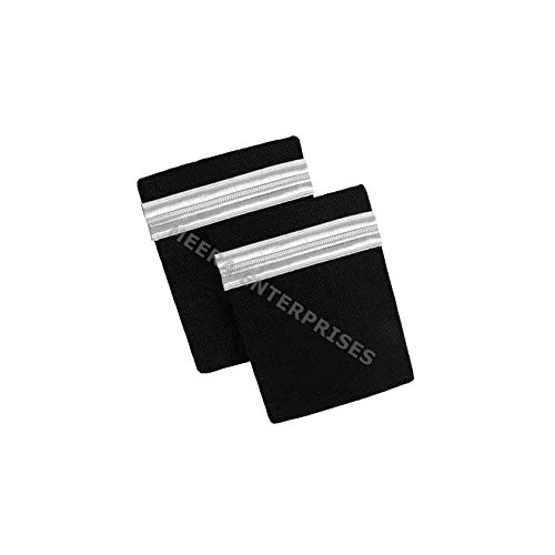 Image of Third Officer Epaulettes (Black & Silver)-01