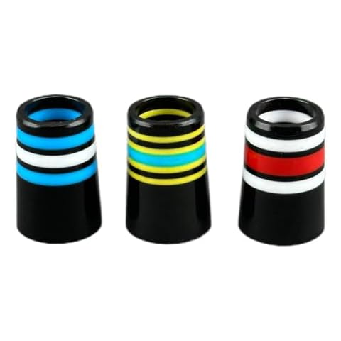 KAHDGSS Pack of 3 Tip Size .370 Ferrules Sleeve Ferrules for Taper Tip Iron Wedges Multiple Color Rings Cover