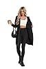 Oyamiki Women Black Hoodie Long Sleeve Zip Up Hoodies Casual Fleece Jacket with Pockets Knee Length Longline Hooded Sweatshirt S #3
