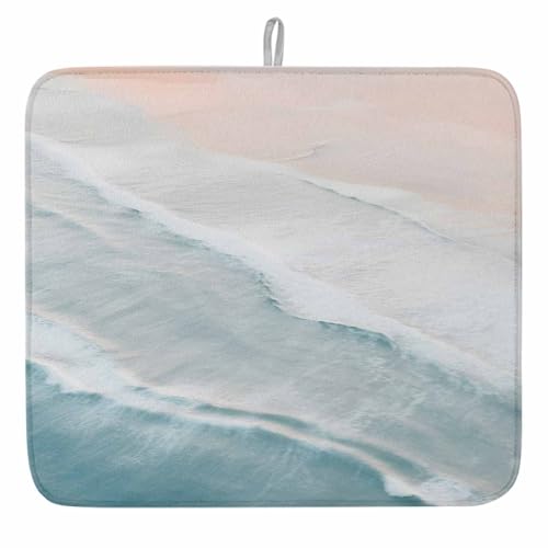Beach Dish Drying Mat 18x24