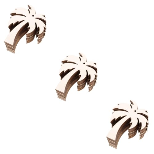 OSALADI 3 Series Decoración Colgante De La Palmera De Decoraciones De Fiesta Tropical Exterior Rebanada Recortes De Árbol Tallos Palma Recorte De Madera 20 Piezas*3