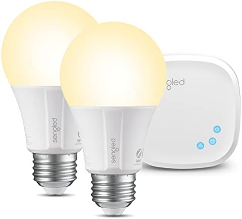 Sengled Smart Light Bulb,2700K Soft White Alexa Light Bulbs, A19 E26 Dimmable Bulbs 800LM, 9 (60W Equivalent), Soft White 1+2 Kit