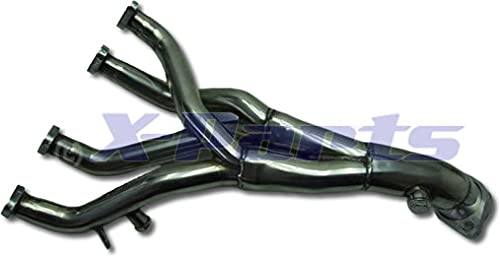 TA-TECHNIX Edelstahl Fächerkrümmer mit Montagematerial + Dichtung und EU-Gutachten poliert EVOFÄG28V für 1,8 l + 2,0 l G60 Typ 8V 1L