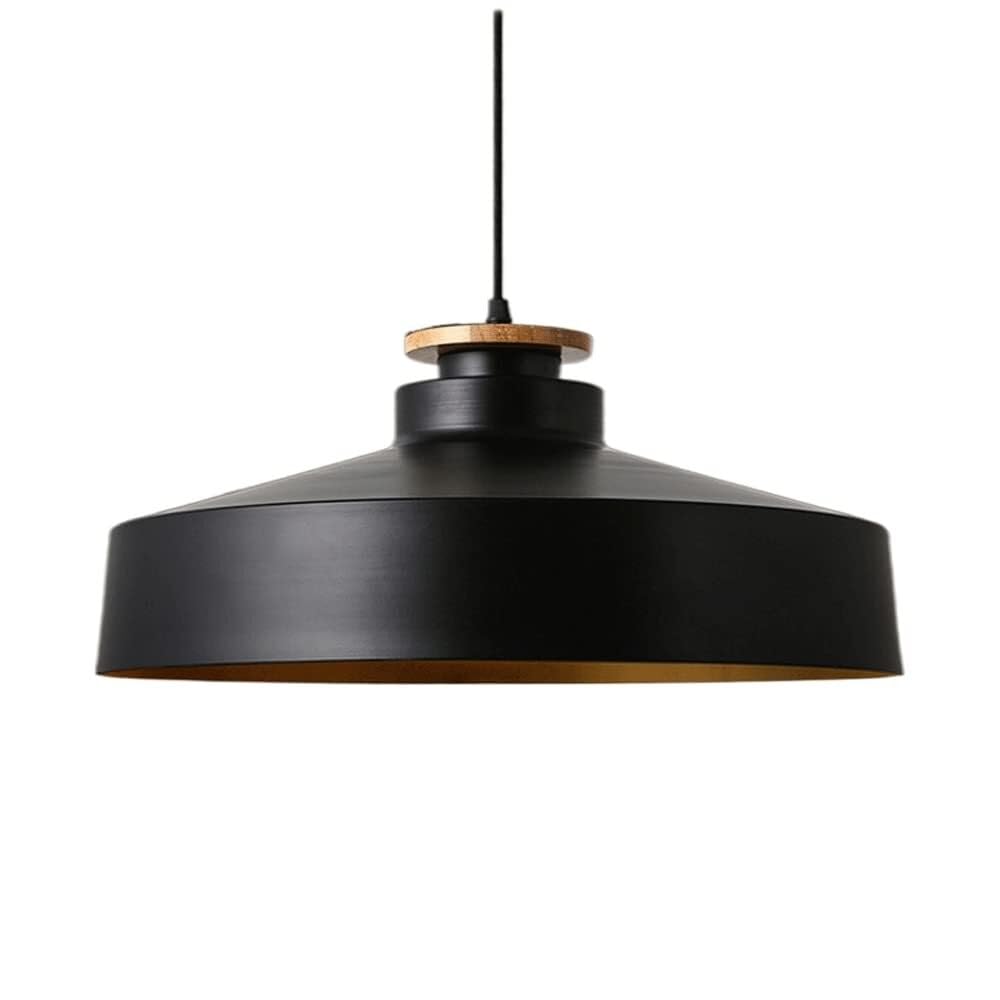 SYAXVOM Industrial Wrought Iron Pendant Light Hat-Shaped Lampshade | Flush Mount Ceiling Chandelier for Bar and Restaurant E27 Base Adjustable Hanging Length(Dark)