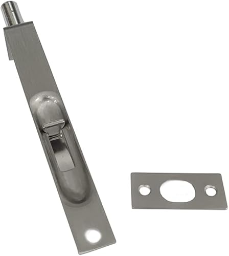 Miniatura 12 de QCAA Perno redondo de latón macizo, 6 ", latón macizo, negro mate, paquete de 2, fabricado en Taiwán