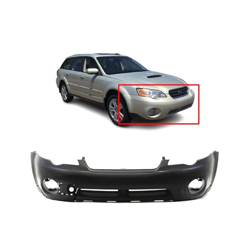 Image of FitParts Compatible with Subaru Outback 2005-2007 Front Bumper Cover | Primed, With Fog Light Holes, Wagon, Ready to Paint, OEM 57704AG03A, SU1000150
