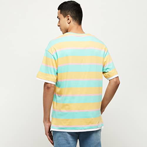 Image of Max Men Striped Ultra Slim Fit Crew Neck T-Shirt