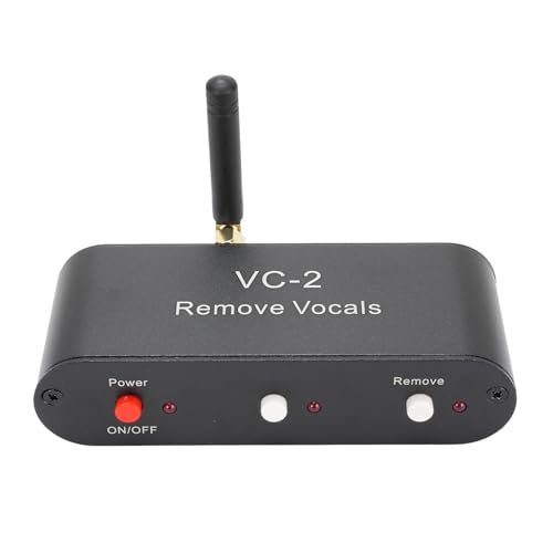 Yanmis カラオケボーカル除去デバイス、Bluetoothレシーバーステレオソング音楽伴奏リアルタイム除去3.5mmスピーカー入力アダプター用調節可能なレベル