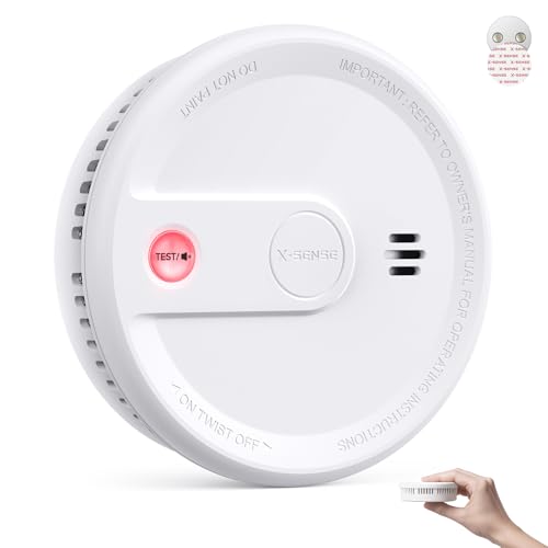 X-Sense Smoke Alarm for Home with Magnetic Mount, Standby Without Flashing Light, 10-Year Irreplaceable Battery Fire Alarm, Test/Silence Button, Ultra-Thin Smoke Detector, XS0G-SN, 1-Pack