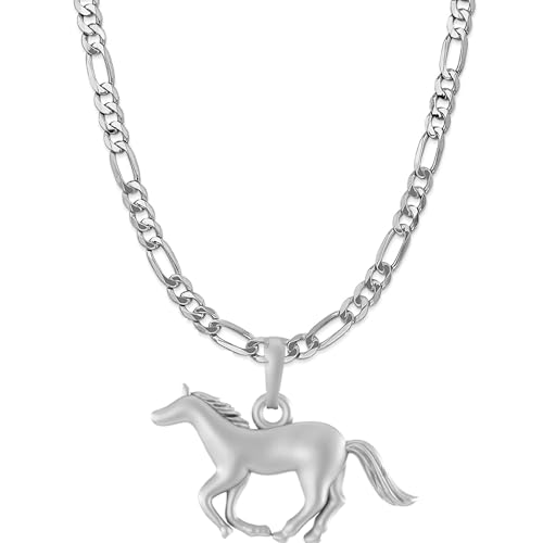 Médaillon en argent pur représentant la force, cadeau symbolique chaîne cheval 925