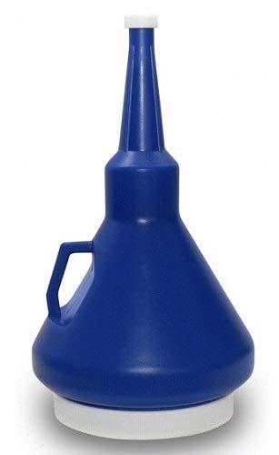 Funnel King 32115-7 1 1/4-Qt Double Capped Funnel - Dark Blue (10 1/2" Length)-Bulk