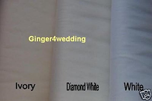 Shop Ginger Wedding 2 Tier Cathedral Royal Custom Make Crystals Rhinestones Bridal Veil Diamond White / Light Ivory #TOP5