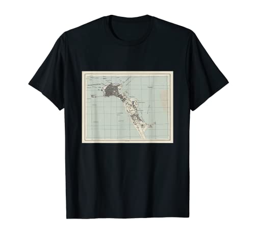 Mapa Vintage Cádiz España (1943) Camiseta