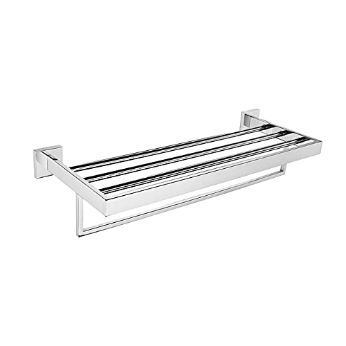 Accesorios de baño de acero inoxidable cromado que incluyen toallero barra y portarrollos 2