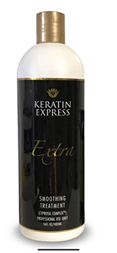 Keratin Express Extra Smoothing Treatment up to 6 weeks, 16 fl oz for Fine Hair. For Course Hair Use Plus. Do not use it on Pregnant Women and Children; it contains Formaldehyde.